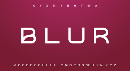 Tech font. Modern line font alphabet. Internet, electric letter fonts. Creative font for electronic dance music. MINIMAL digital technology typography and number set.