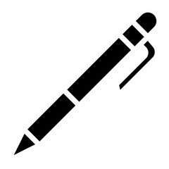 push pen write stationery office supply icon