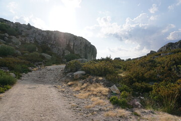 landscape with mountains and sky