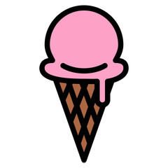 ice cream cone sweet dessert icon