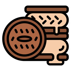 ice cream sandwich sweet dessert icon