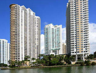 Fototapeta na wymiar Marina in Downtown Miami, Florida