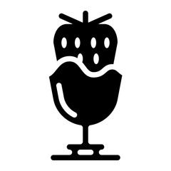 chocolate fruit strawberry fondue icon