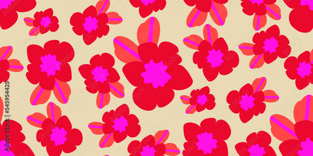 Poster seamless repeat pattern print background with bright colors