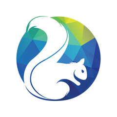 Squirrel logo design Vector illustration.  Squirrel vector template design.