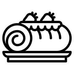 cake roll sweet dessert icon