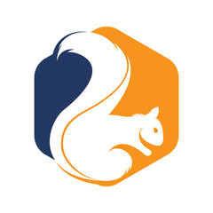 Squirrel logo design Vector illustration.  Squirrel vector template design.