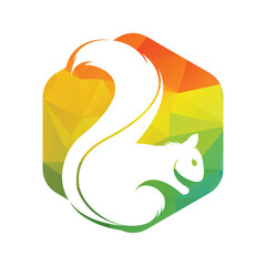 Squirrel logo design Vector illustration.  Squirrel vector template design.