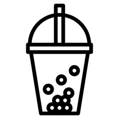 bubble tea sweet dessert drink icon