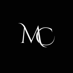 MC MC Logo Design, Creative Minimal Letter MC MC Monogram - obrazy, fototapety, plakaty