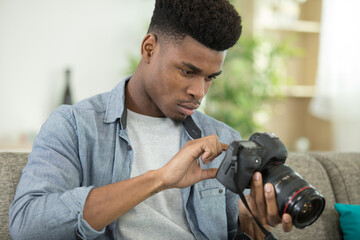 photographer having a break during a photo shoot