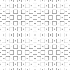 seamless geometric pattern with squares and circles