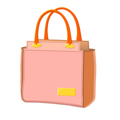 Illustration design of a fashionable women's handbag