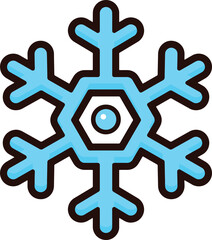 Obraz premium Blue snowflake icon or banner