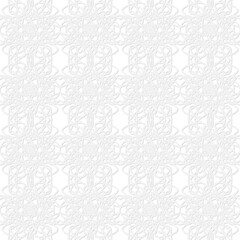Seamless vector pattern, gray geometric patterns with shadow on a white background. For printing, packaging, wallpaper, textiles, web design, banner