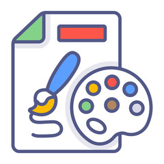 Art, creative, tool Modern concepts flat design, Premium quality vector illustration concept. Vector symbol.