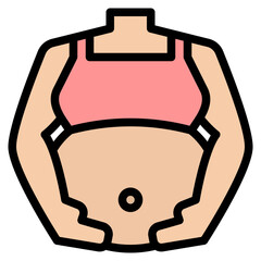 body pain belly pregnancy icon