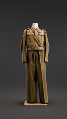 Military uniform of General Jozef Giza, Polish Armed Forces. 1940s. 3d renderind - obrazy, fototapety, plakaty
