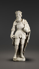 Fototapeta na wymiar Sculpture of King David, Ancient fine art, statue. 3d Rendering