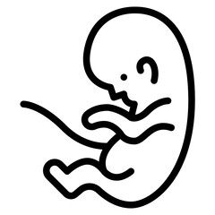 fetus baby unborn fertilization icon