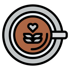 latte art coffee espresso art icon