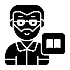 Professor, teacher, Modern concepts flat design, Premium quality vector illustration concept. Vector symbol.
