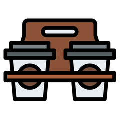 take away coffee delivery paper cup icon