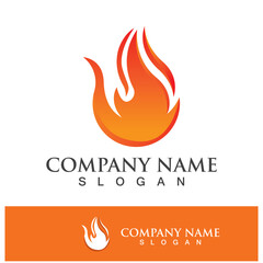 Fire logo design illustration and fire symbol