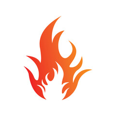 Fire logo design illustration and fire symbol