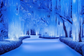 AI-Generated Image of a Winter Wonderland Enchanted Forest