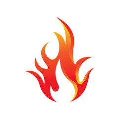 Fire logo design illustration and fire symbol