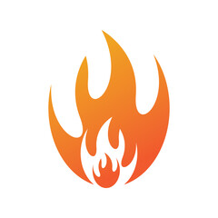 Fire logo design illustration and fire symbol