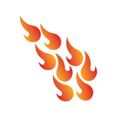 Fire logo design illustration and fire symbol