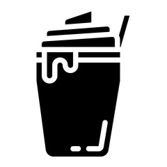 frappe whipping cream cold coffee icon