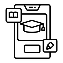 Education app, learning, study Modern concepts flat design, Premium quality vector illustration concept. Vector symbol.