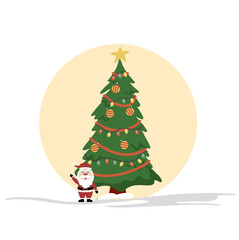Vintage Christmas Tree Vector