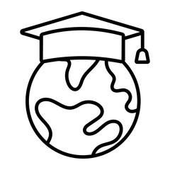Global education, education, learning Modern concepts flat design, Premium quality vector illustration concept. Vector symbol.