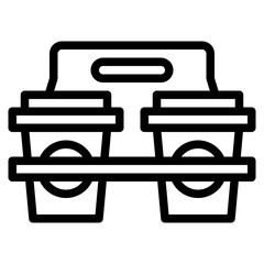 take away coffee delivery paper cup icon