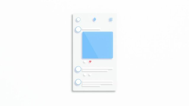 Content, profile interface frame mockup, different types swipe, looped switch