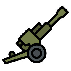 cannon weapon army military icon