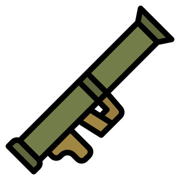bazooka weapon army military icon