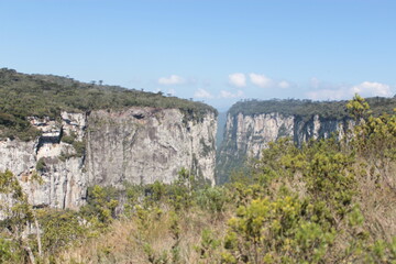 View of mountains and canyons 