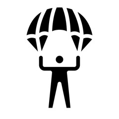 parachute sport army military icon