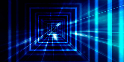 2d illustration Abstract futuristic electronic circuit technology background