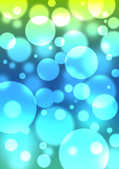 Illustration of soft colored abstract background, Christmas lights design.