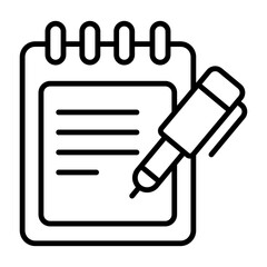 Notepad pen, notepad, book Modern concepts flat design, Premium quality vector illustration concept. Vector symbol.