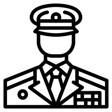 recommend clip art: commander man military army icon