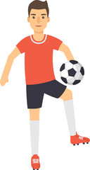 Soccor player playing football.