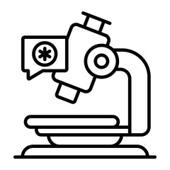 Microscope, lab equipment, Modern concepts flat design, Premium quality vector illustration concept. Vector symbol.