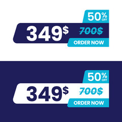 Dollar price tag. Sticker sale promotion Design. Shop now button for Business or shopping promotion